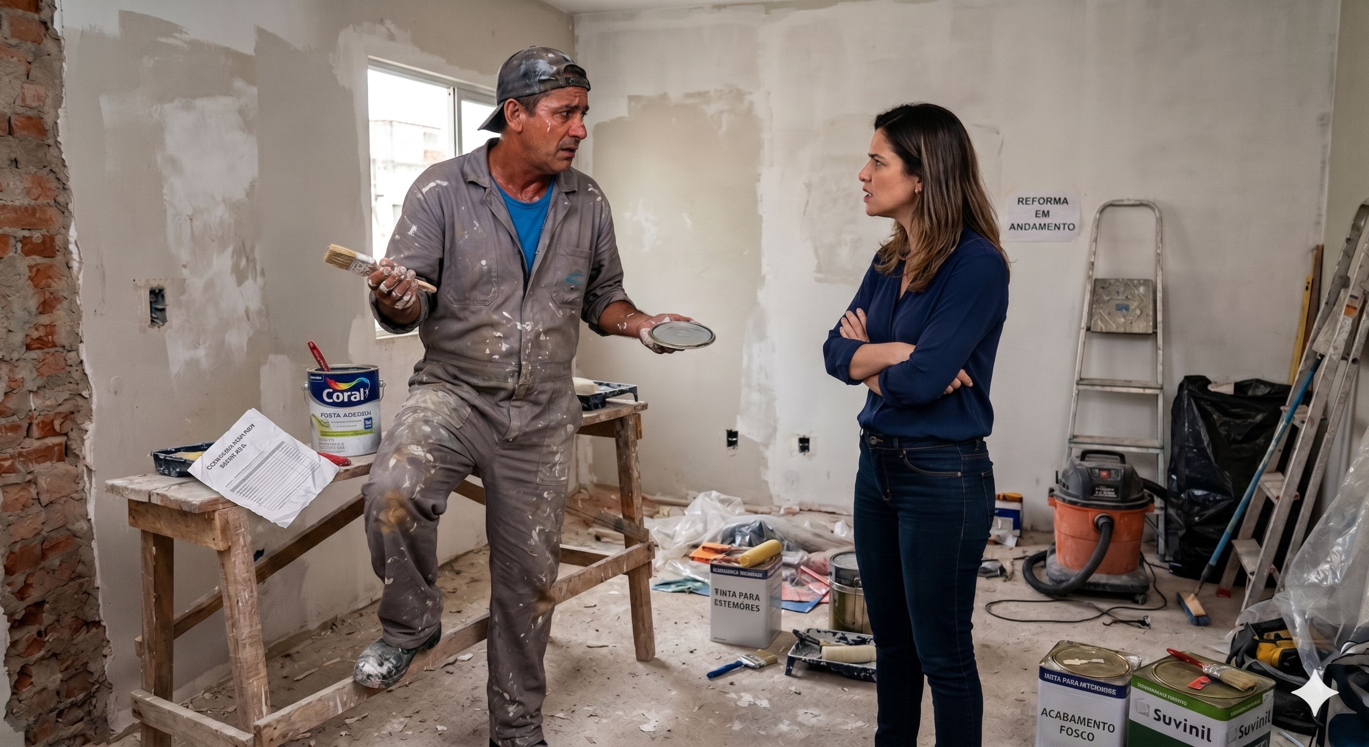 Parede rústica e danificada